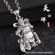 Guan Yu Tag Men Style Distressed Unique Retro Boyfriend Free S999 Pendant Domineering Pendant Meanin