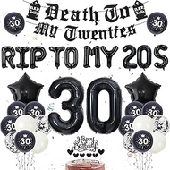 Rip Twenties 30th Birthday Party Decoration - Pack of 56 30th Birthday Decoration Death To My Twenti