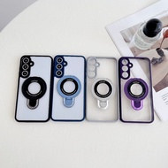 Samsung A17 A07 A56 A36 A26 A16 A06 Phone Case Acrylic Frosted Transparent Bracket Magnetic Case