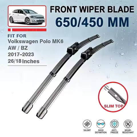 Front Wiper Blades 26"+18" For Volkswagen VW Polo MK6 6 AW BZ 2017-2023 GTI R LINE Windshield Windsc