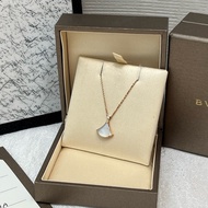 Bvlgari寶格麗 白貝母單鑽項鍊 玫瑰金 24年