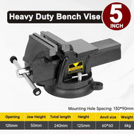 3"/4"/5/6"/8" Heavy Duty Clamp Bench Vise Clamp Tool Grafting Tool Set ragum meja inch Swivel Base B