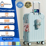 WanderCase 20/22/24 Inch Upgraded Version Waterproof Luggage Travel Bag Suitcase Hand Carry Luggage