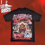 เสื้อ 21savage[SAVAGE MODE]#สไตล์ถนน สไตล์ฮิปฮอป เล่นกีฬาได้ ลายสวยผ้าดี ตรงปกที่สุด S02