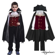 BbQ-Kids Boys Halloween Costume Long Sleeve Top Pants Cape Collar Vampire Costume for Cosplay Party