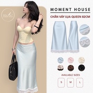 Queen silk straight skirt - (length 82cm)