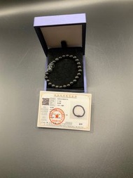 100%天然緬甸墨玉翡翠貔貅手串 （附証書）