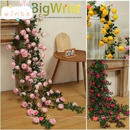 WINTE Artificial Rose Vine, Plastic Silk 1.7m 21 Heads Hanging Flowers Rattan,  8 Colors Fake Plants
