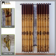 Gorden Jendela Kamar Motif Printing Bahan Kain Blackout import Tebal Tidak Terawang Tinggi 230