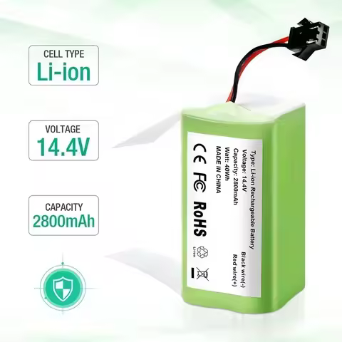 14.4V 6800mAh Li-ion Rechargeable Replacement Battery Compatible with Ecovacs Deebot N79S N79 DN622