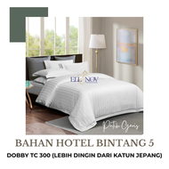 Ellenov Sprei Hotel Bintang 5 Kingkoil Bahan Katun Dobby Tc 300 (Belum Termasuk Bedcover) Putih Salu