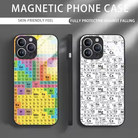 Chemistry Periodic Table Science Phone Case For iPhone 16 15 14 13 12 11 X XR XS 8 Plus Mini Pro Max