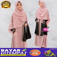 Gamis Syari Remaja Gamis Elbina Set Dress Dan Hijab