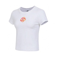 เสื้อยืดพิมพ์ AS W NSW CHLL KNT MD CRP GC สำหรับผู้หญิง, เสื้อเชิ้ตถักแขนสั้นคอปก