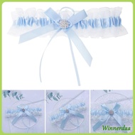 WINN Lace Garter Belt Bridal Wedding Garter for Bride with Bows Party Prom Leg Garter