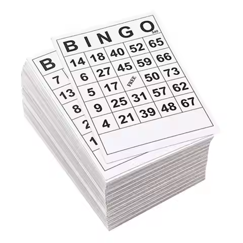 60pcs Large Bingo Cards Easy Read for Adults & Children Bingo Game Cards Sheets 0 To 75 Digits 5.9x7