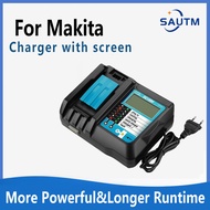 Makita 18v 8000mAh แบตเตอรี่ลิเธียมไอออน 18v เจาะเปลี่ยนแบตเตอรี่ BL1860 พร้อม DC18RC 3A Charger