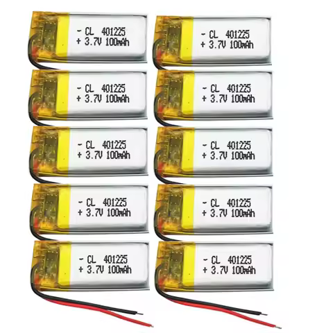 10PCS 3.7V 100mAh 401225 351225 401025 Li-Polymer Rechargeable Battery For MP3 Bluetooth Smart Watch
