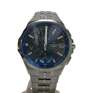 CASIO Wrist Watch Oceanus Silver Black Men's Solar Titanium Analog Direct from Japan Secondhand