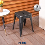 Informa London Z Metal Bench - Black Multipurpose Stool Cafe Restaurant Dining Bench Multipurpose Fu