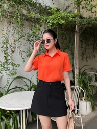 Áo sơ mi nữ tay ngắn cổ Đức bassic công sở K2 -Gloria Shop