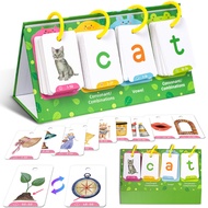 CozyCornerR Trẻ em CVC từ Flashcards Phonics lật biểu đồ từ xây dựng từ nhìn từ hoạt động công cụ họ