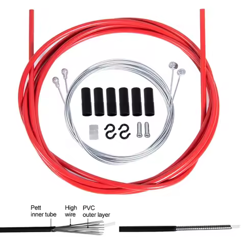 BOLANY 2M Bike Brake Housing/Shift Housing Bicycle Brake Cable Steel Multicolor MTB Road Bike Shifte