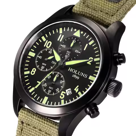 Original HOLUNS man brand Watch multifunctional sports male chronograph fashion business luminous lu