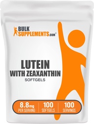 BulkSupplements.com Lutein with Zeaxanthin Softgels - Zeaxanthin plus Lutein, Lutein and Zeaxanthin 