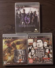 中古PS3 Games Residentevil6 真·三國無雙7 SleepingDogs