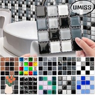 UMISTYDREAM9IQ0 10PCS Mosaic Sticker, Removable  Effect Tile Stickers, 10x10cm DIY Self-adhesive PVC