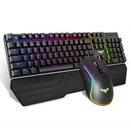 Havit Mechanical Keyboard and Mouse Combo RGB Gaming 104 Keys Blue Switches Wired USB Keyboards w...