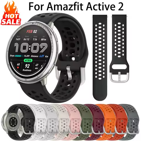 Original Silicone Strap For Amazfit Active 2 Sport breathable Bracelet Intelligent Correa Amazfit Ac