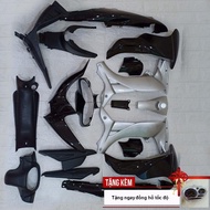 [TẶNG ĐỒNG HỒ CƠ ĐO TỐC ĐỘ] Bộ Dàn áo C110 xe JUPITER V  nhựa ABS nguyên sinh cao cấp màu ĐEN phanh 