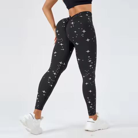 Trendy Starry Sky Sportswear Woman Gym Yoga Pants Seamless High Waist Women Sports Leggings Tummy Co