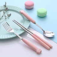 ((Ready stock) Cutlery Box Student Spoon Storage Box Cutlery Storage Box Portable Box Chopsticks Spo