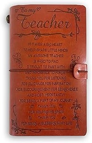 SNZ Teacher Gift, Leather Teacher Diary - Leaving Gift for Teacher, Educator & Educators - Thank You