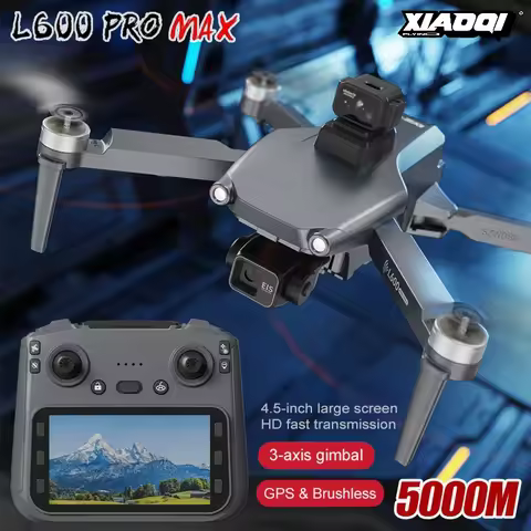NEW L600 PRO MAX Drone with Large Screen 3-Axis Gimbal 5G GPS 8K HD EIS Camera Obstacle Avoidance Br