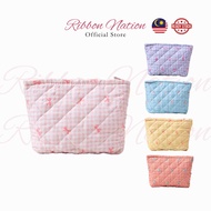 🎀🇲🇾 𝐑𝐄𝐀𝐃𝐘 𝐒𝐓𝐎𝐂𝐊 🇲🇾🎀 Ribbon Cotton Cosmetic Bag Bow Makeup Bag Make Up Large Storage Hanging Bag Trav