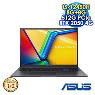 【2/15~3/15 開學禮券登記送】【記憶體升級特仕版】ASUS Vivobook 16X K3605ZF-0102K12450H 搖滾黑 16吋獨顯筆電 (WUXGA IPS/Intel i5-12450H/8G+8G DDR4/512G PCIE SSD/NVIDIA RTX 2050 4G/WIN 11)