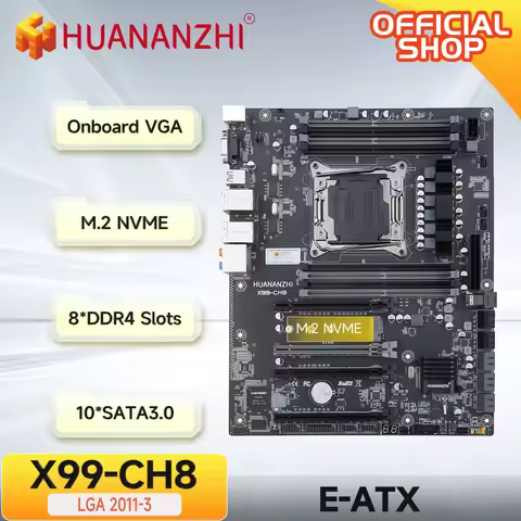 HUANANZHI X99 CH8 LGA 2011-3 XEON X99 Motherboard support Intel E5 2640 2666 2670 2678 2696 V3 V4 DD