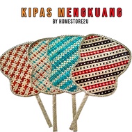 Kipas tangan mengkuang doorgift majlis angin cantik handmade fan kraftangan murah hand fan manual de