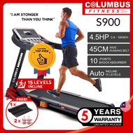4.5HP Columbus Fitness S900 Treadmill Running Machine 15 Levels Auto Incline 5 YEAR WARRANTY
