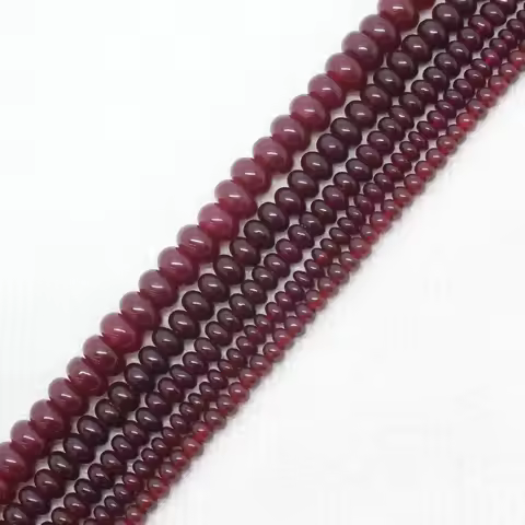 Mini. Order is $7! 2x4-5x8mm Red Garnet Color Jades Rondelle abacus bead stone DIY Jewelry Making Lo