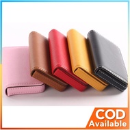 PU  Business Card Holder Credit Card Holder Slim Pocket Name Cards Holder Large Capacity Portable Cr