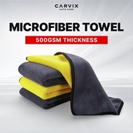 CARVIX | Microfiber Towel Thick 500gsm Car Wash Strong Water Absorbent Drying Cloth Kain Cuci Kereta
