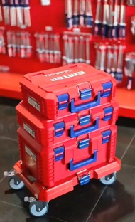 ชุดกล่องเครื่องมือช่าง กล่องSTACK พร้อมถาดล้อเลื่อน EMTOP (ชุด 4 ชิ้น)