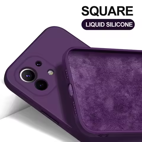 Full Protection Cover Liquid Silicone Phone Case For XiaoMi 11 Lite NE 5G Mi11 Lite 5G Mi 11 Light N