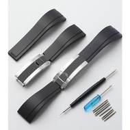 20mm 21mm 22mm Rubber Watch Strap Fit For Rolex Daytona,Submariner,Yacht Master,GMT Master, Sea Dwel