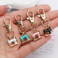 [OUK-t] 4pcs Mini Sewing Machine Keychains – A Stitch Of Memory & Meaning, Vintage Miniature Enamel 